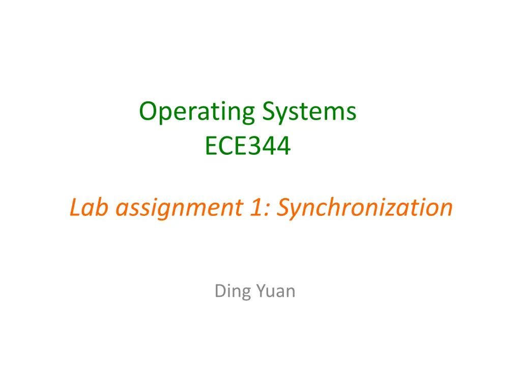 operating systems ece344