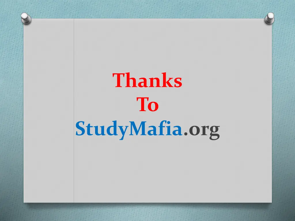 thanks to