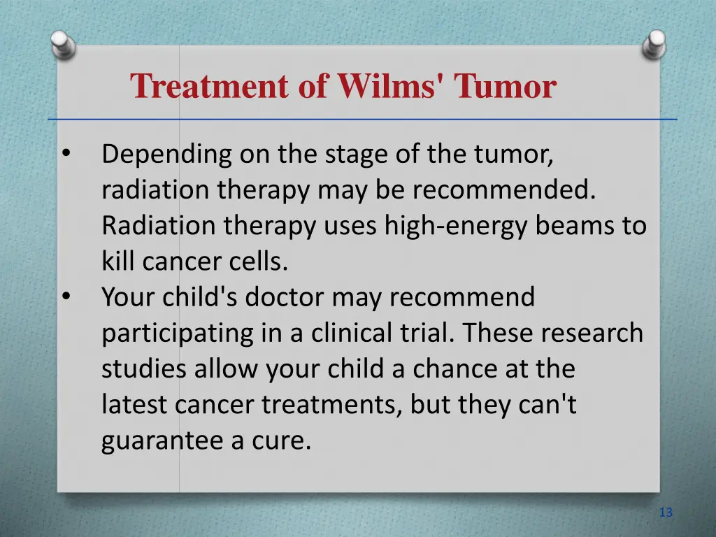 treatment of wilms tumor 1