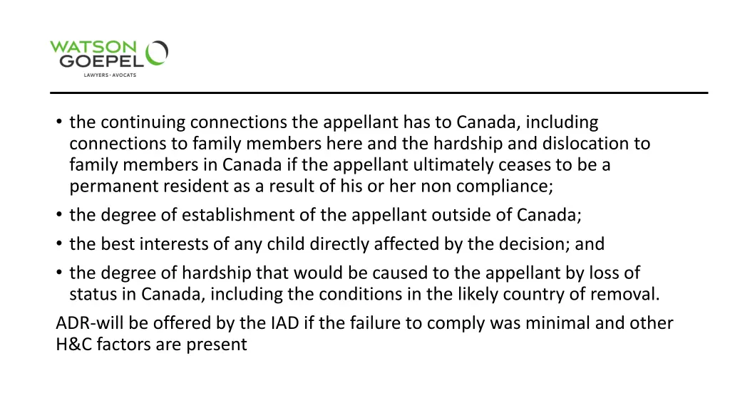 the continuing connections the appellant