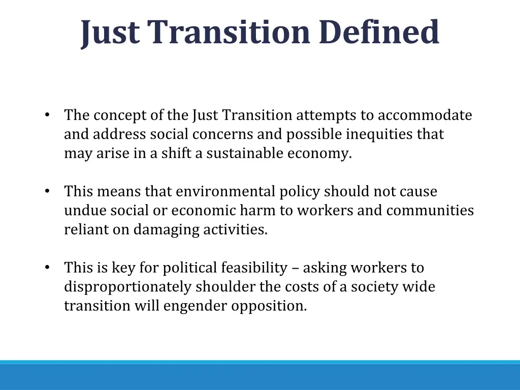 just transition defined