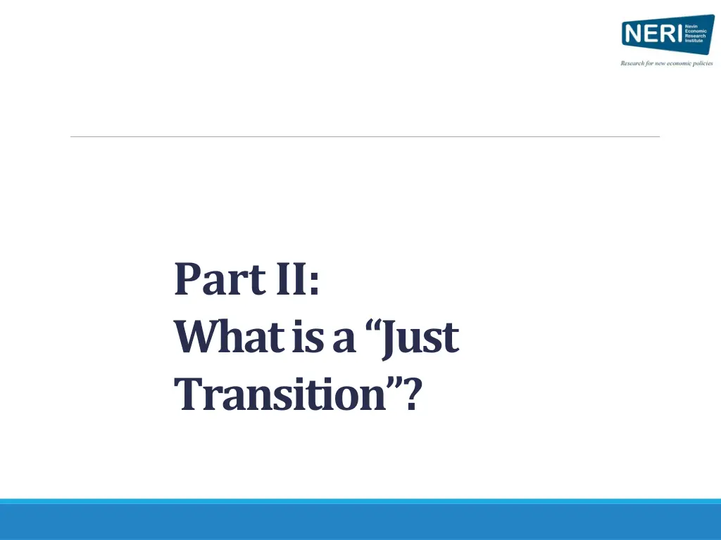 part ii what is a just transition