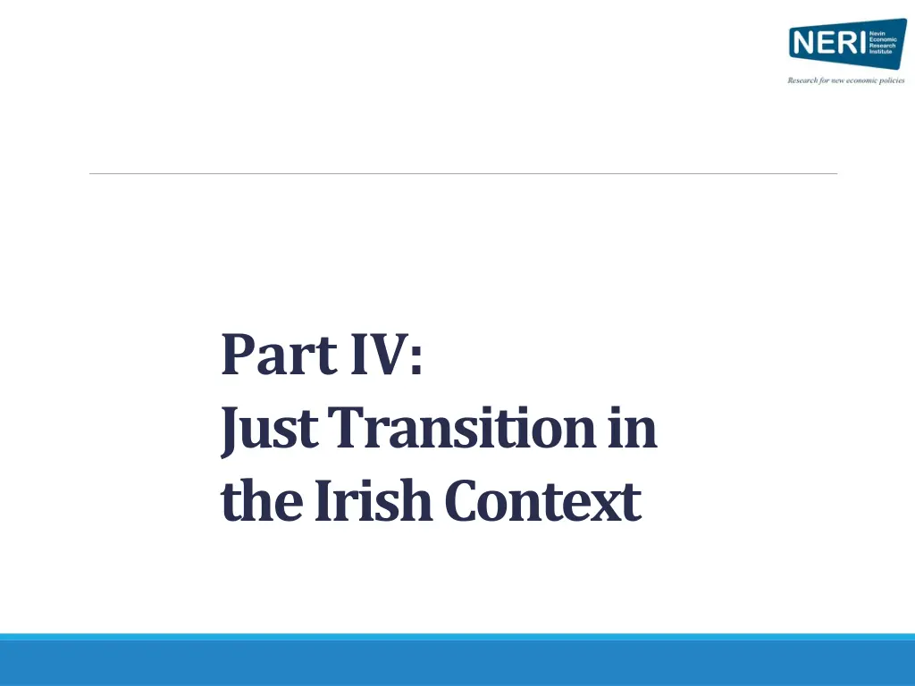 part iv just transition in the irish context