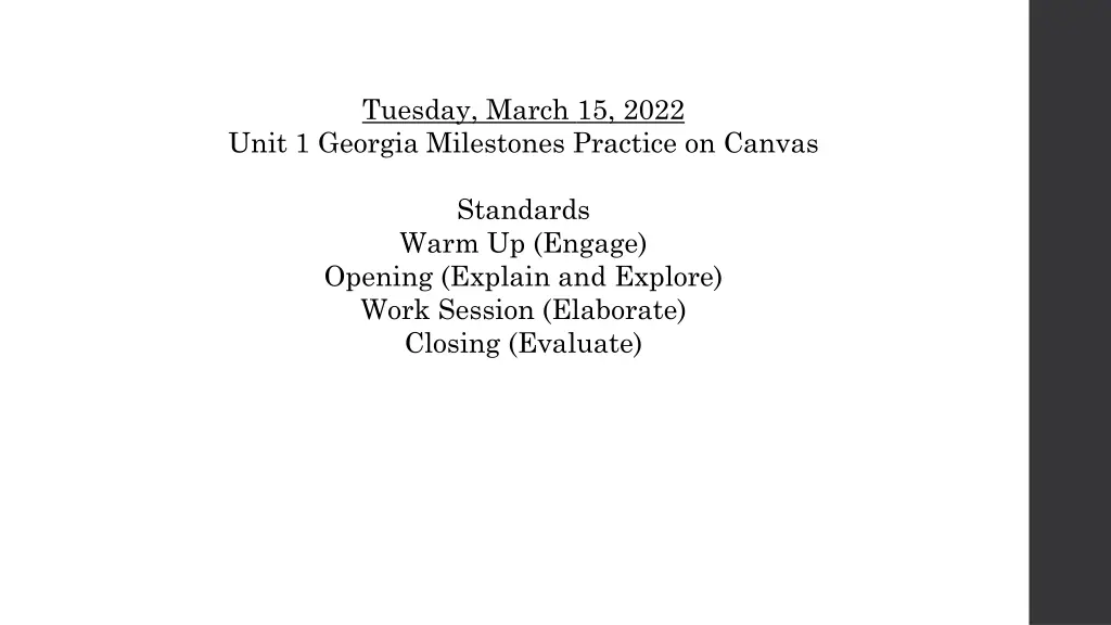 tuesday march 15 2022 unit 1 georgia milestones