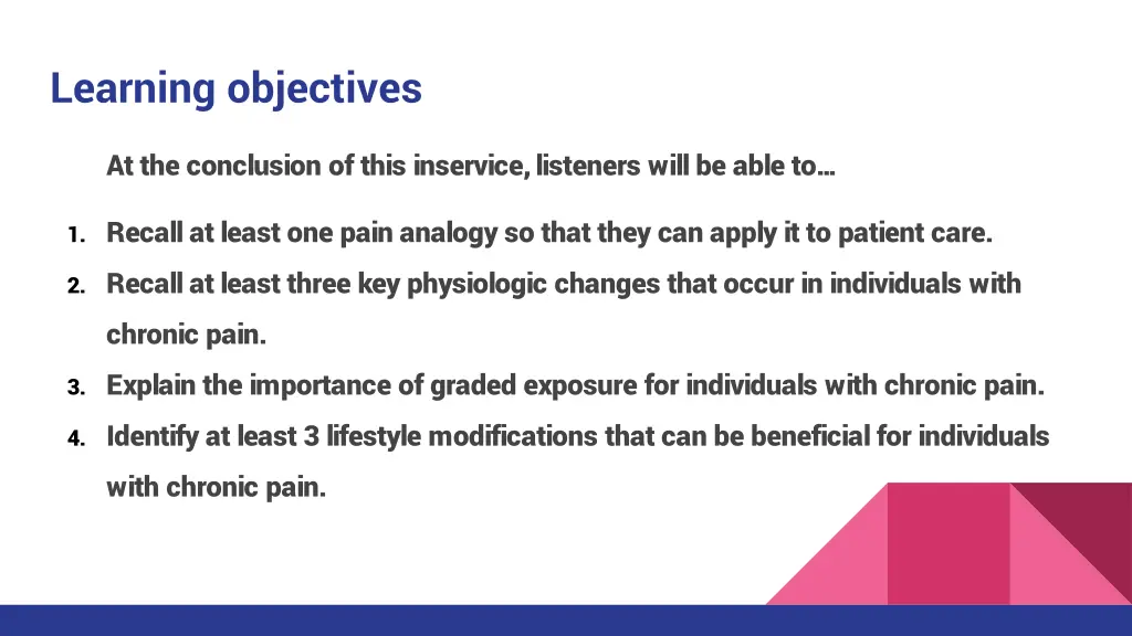 learning objectives