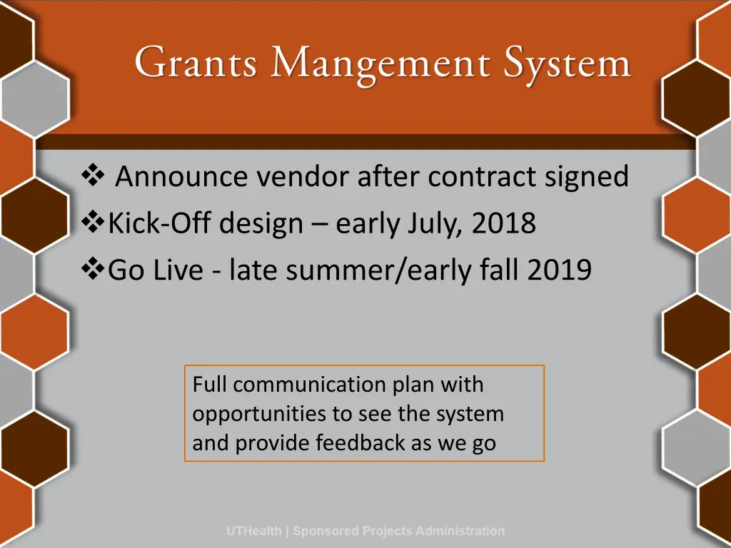announce vendor after contract signed kick