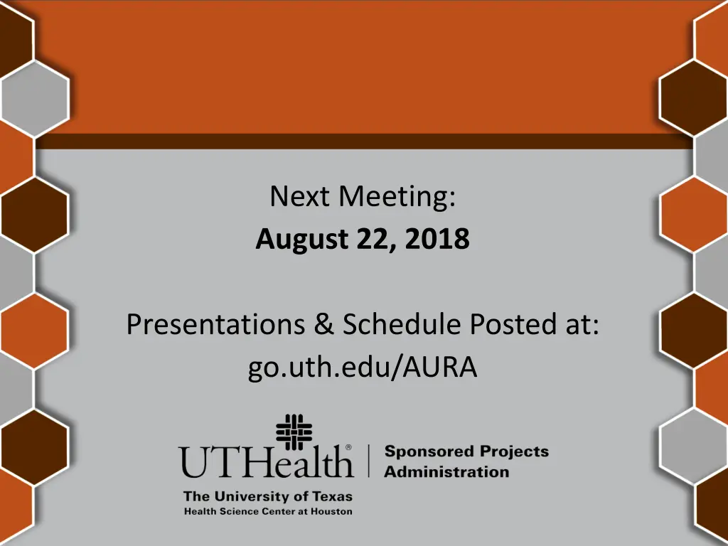 next meeting august 22 2018