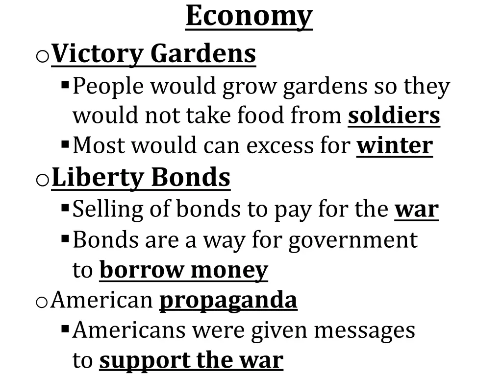 economy