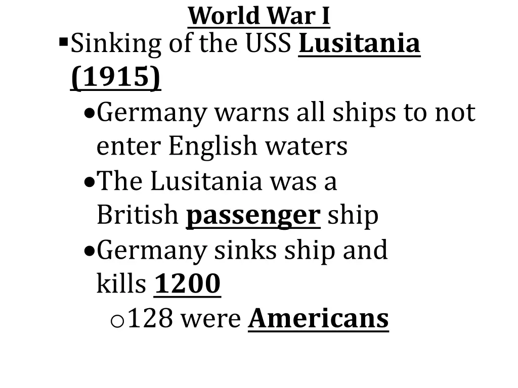 world war i 6