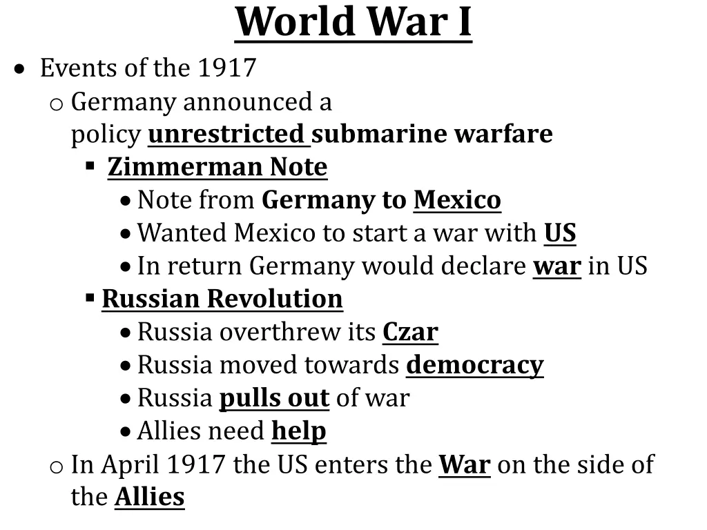 world war i 7