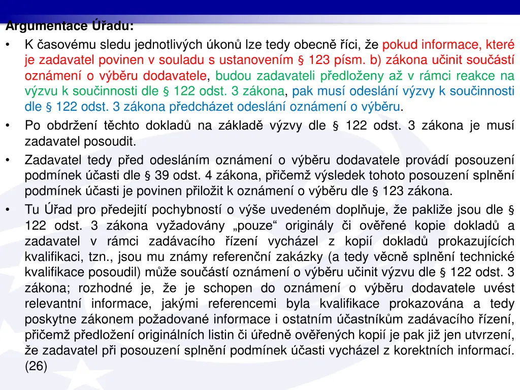 argumentace adu k asov mu sledu jednotliv
