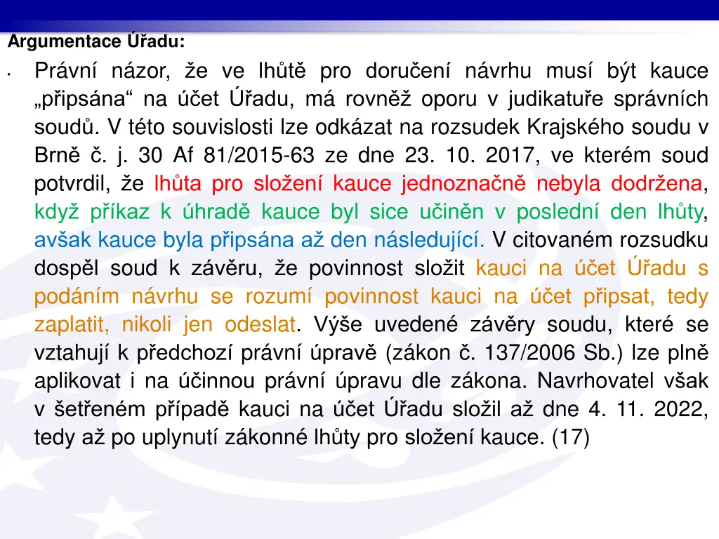 argumentace adu pr vn n zor e ve lh t pro doru