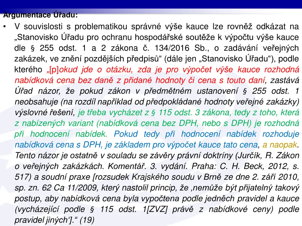 argumentace adu v souvislosti s problematikou