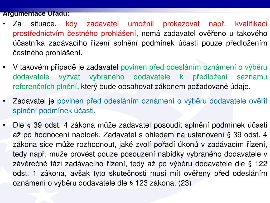 argumentace adu za situace prost ednictv m estn