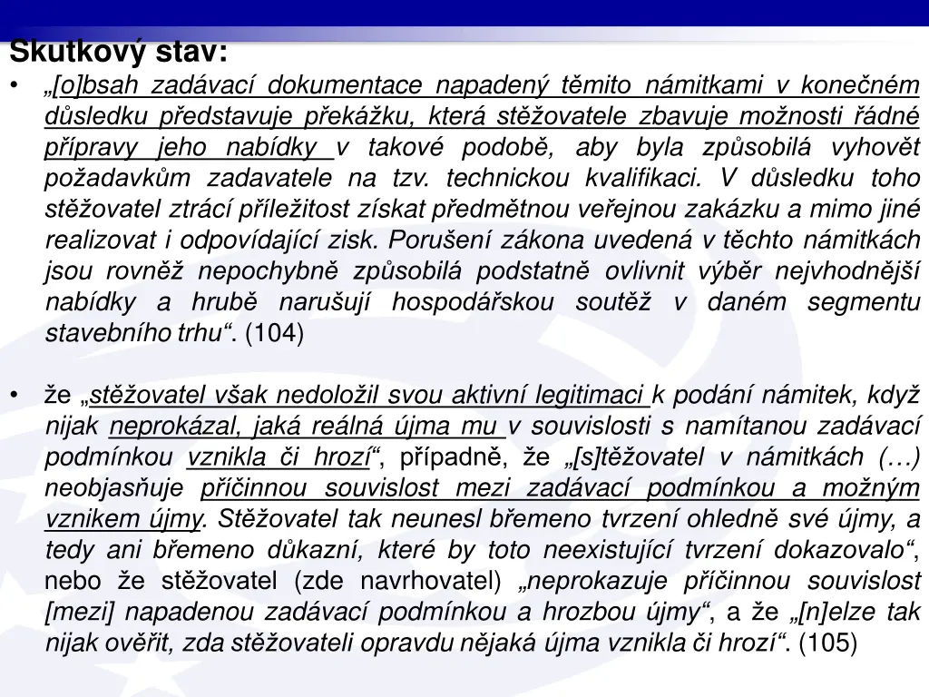 skutkov stav o bsah zad vac dokumentace napaden