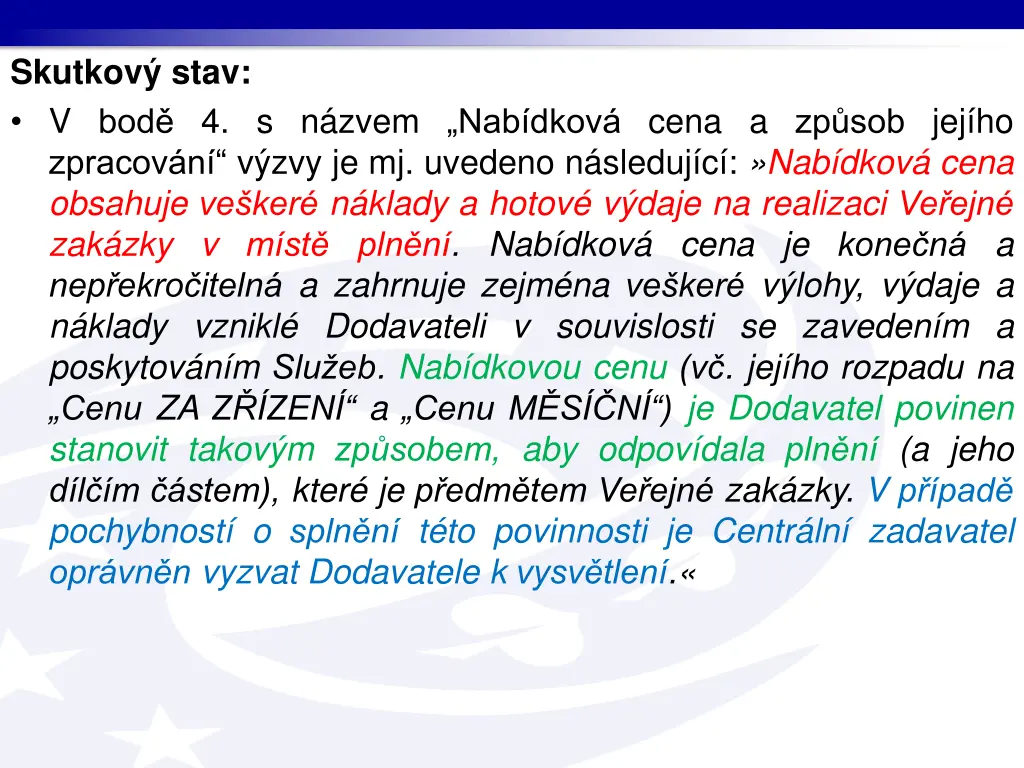 skutkov stav v bod 4 s n zvem nab dkov cena