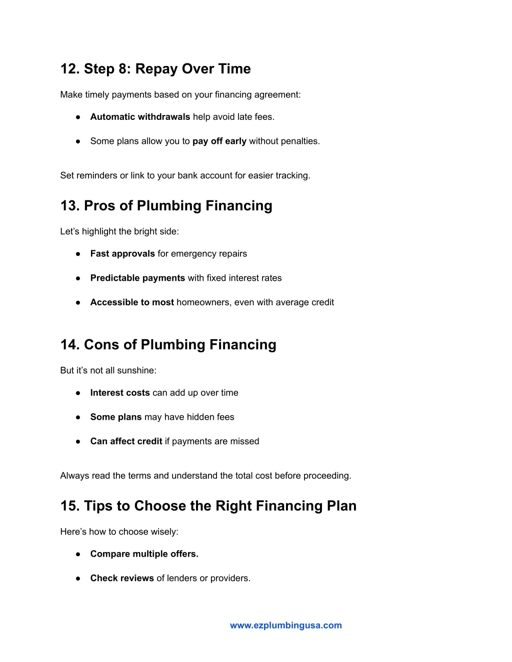 12 step 8 repay over time