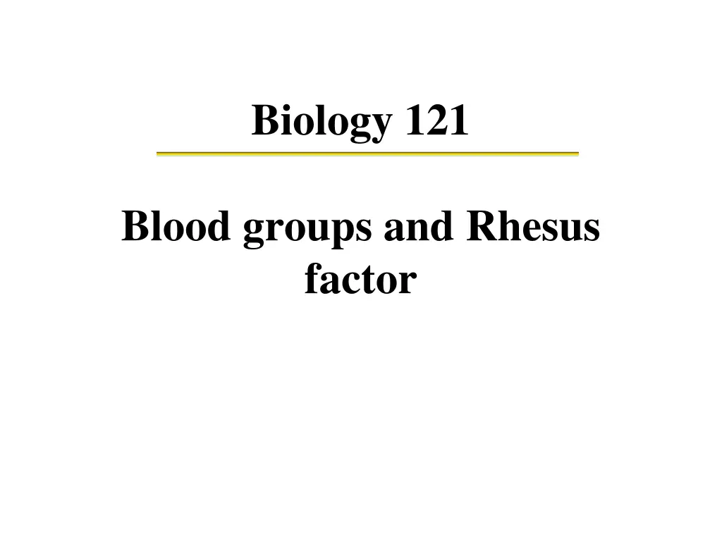 biology 121