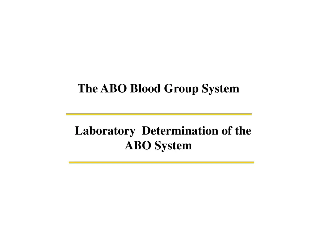 the abo blood group system