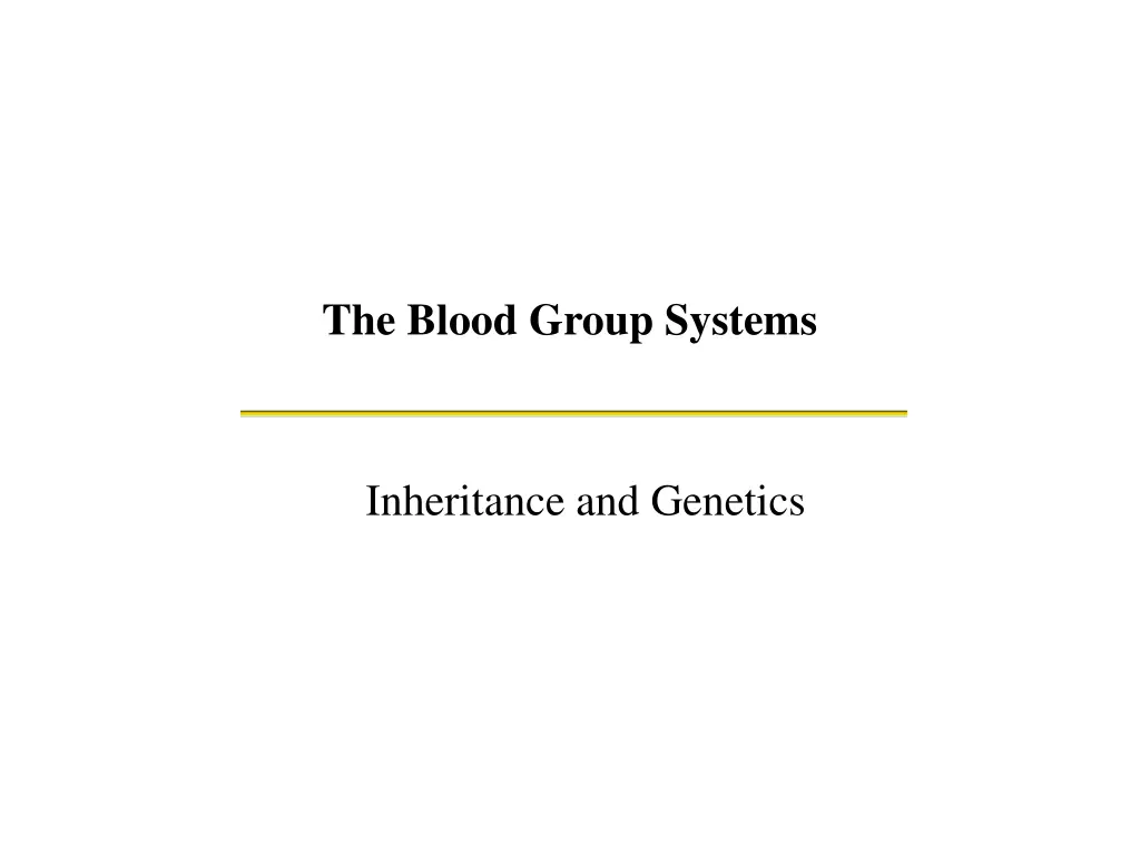 the blood group systems