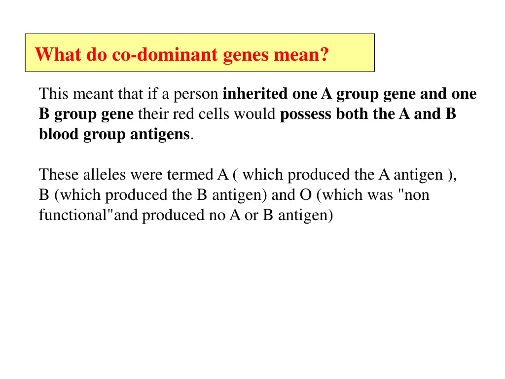what do co dominant genes mean
