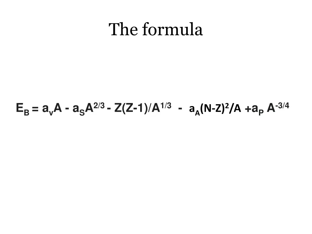 the formula