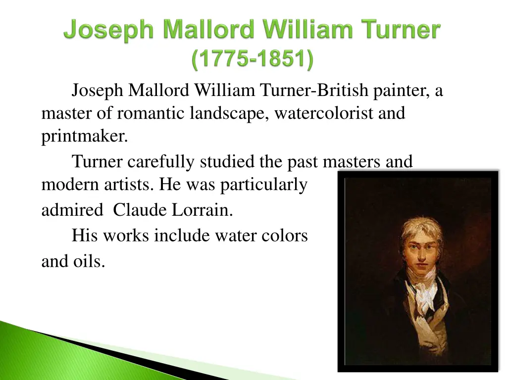 joseph mallord william turner british painter