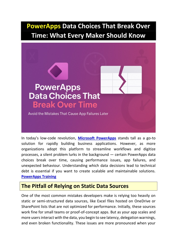powerapps data choices that break over time what