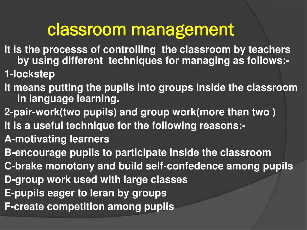 classroom management classroom management