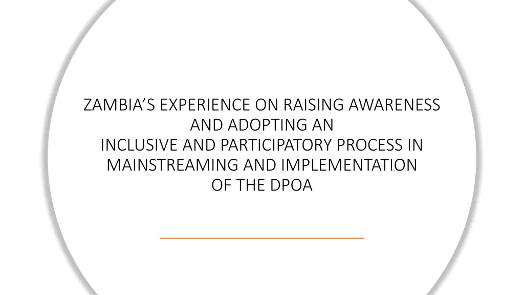 zambia s experience on raising awareness