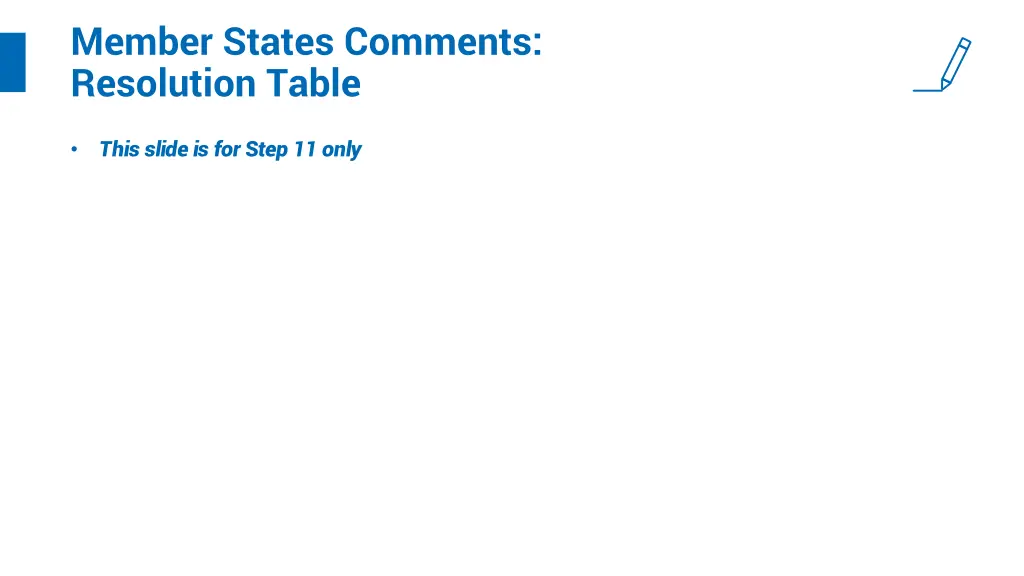 member states comments resolution table