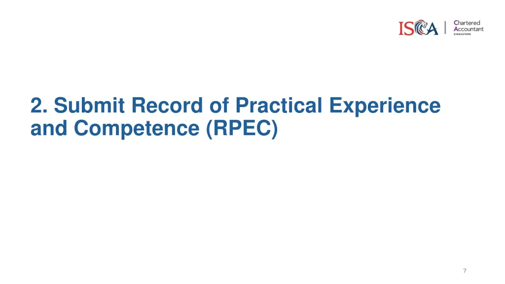 2 submit record of practical experience