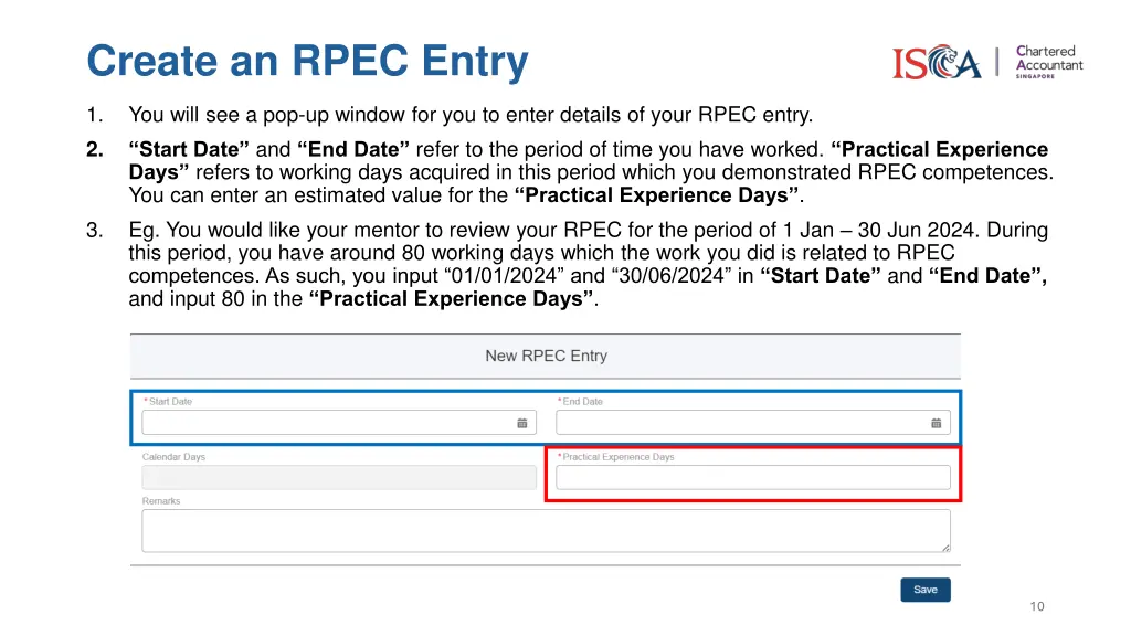 create an rpec entry 1