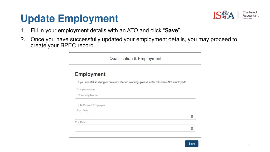 update employment 2