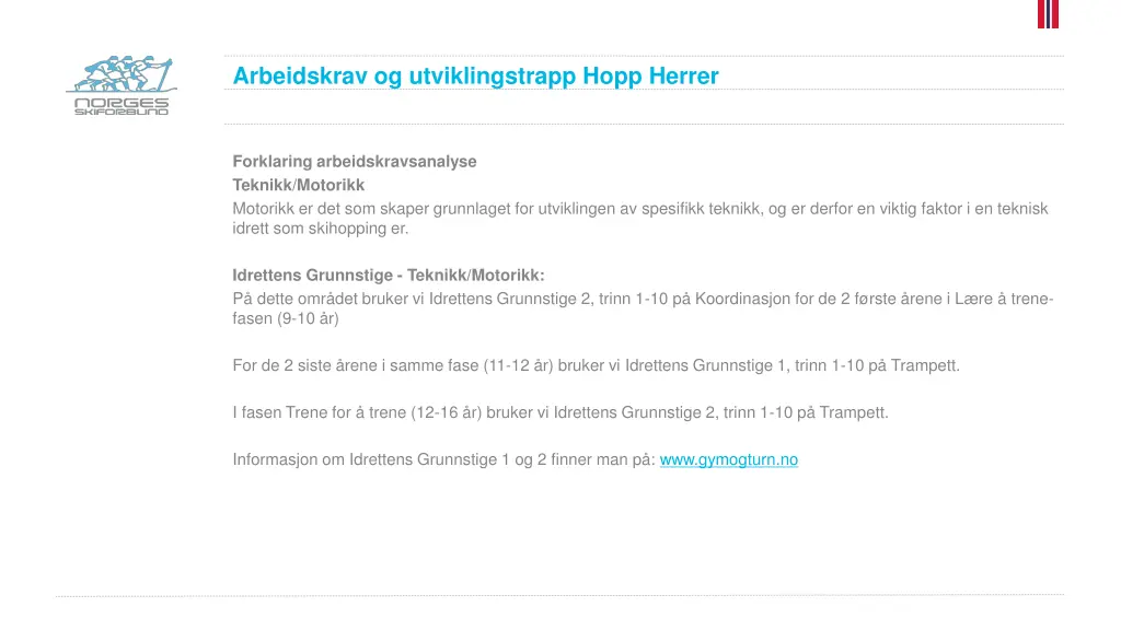 arbeidskrav og utviklingstrapp hopp herrer 6