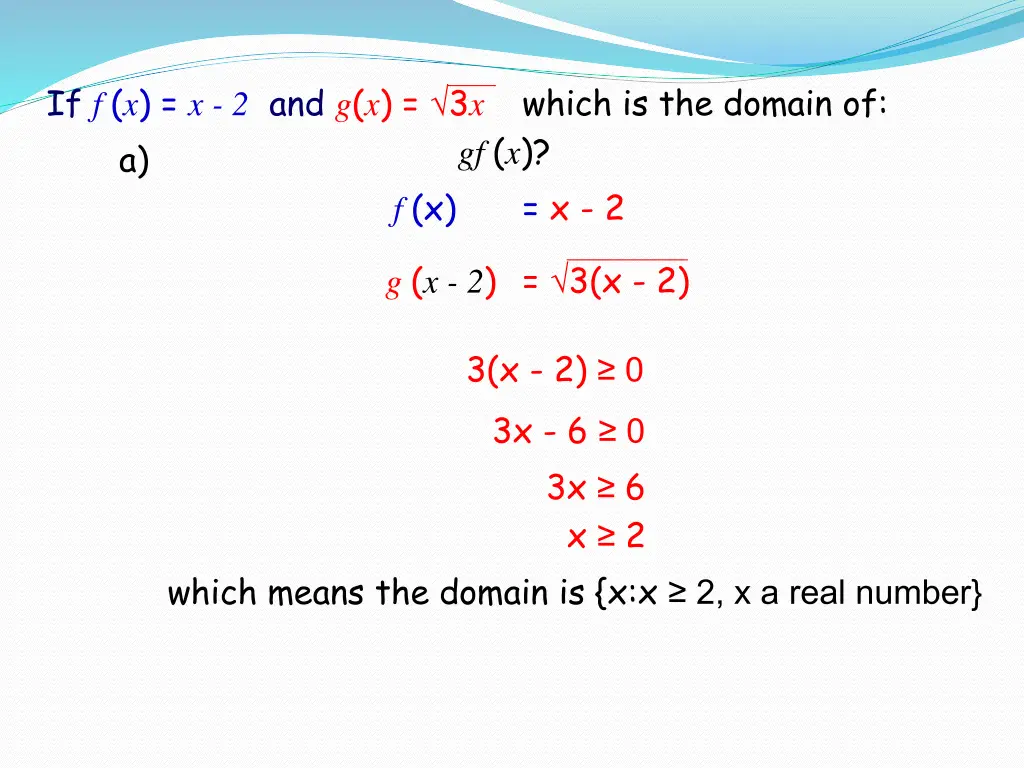 which is the domain of