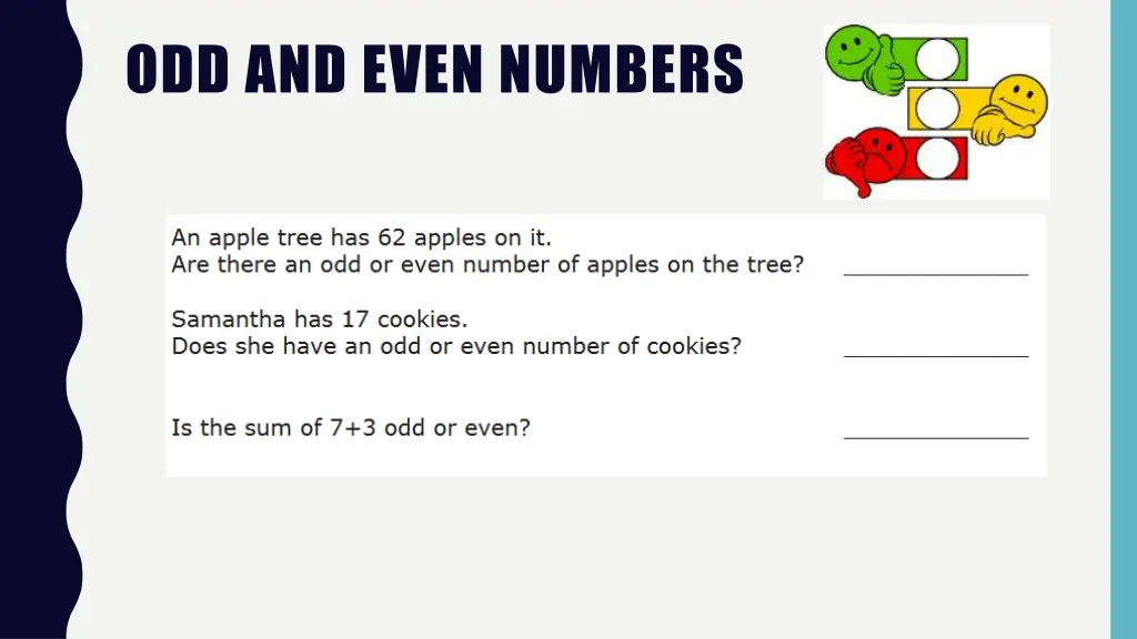 odd and even numbers