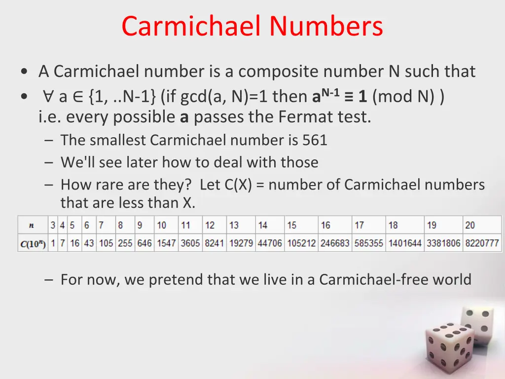 carmichael numbers