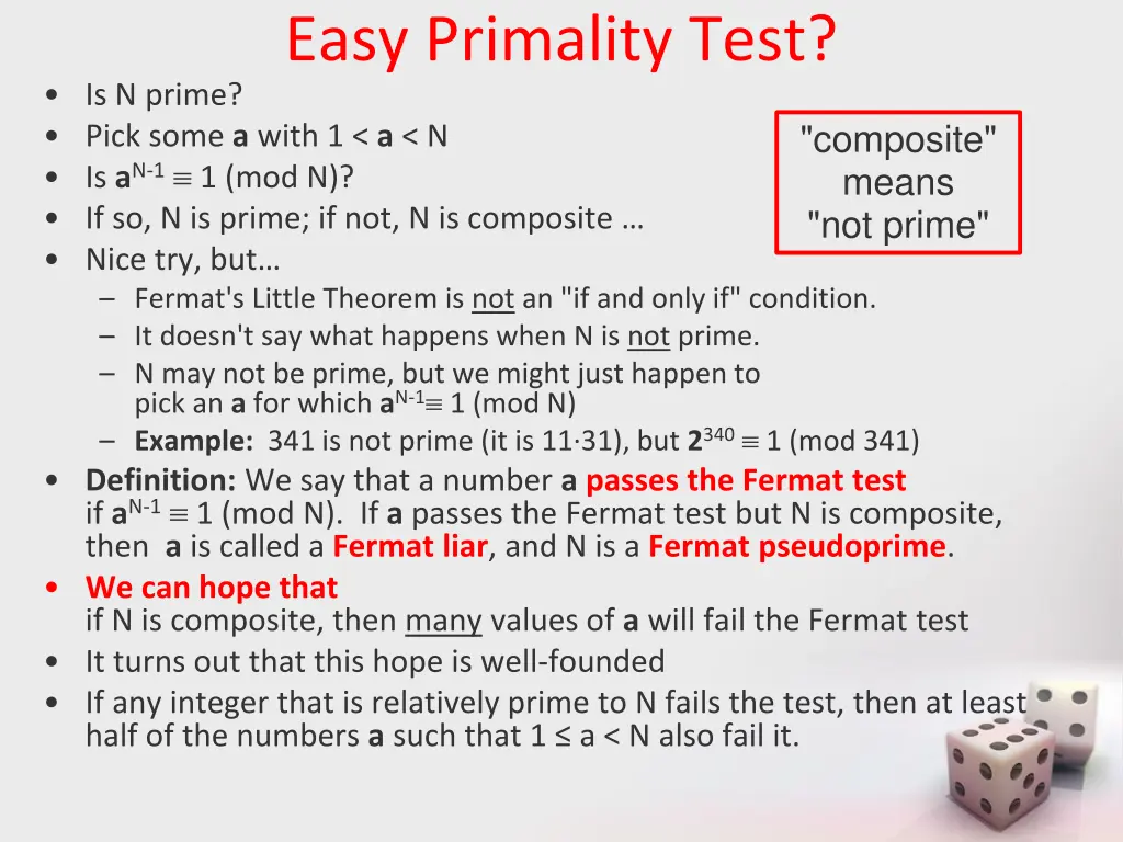 easy primality test