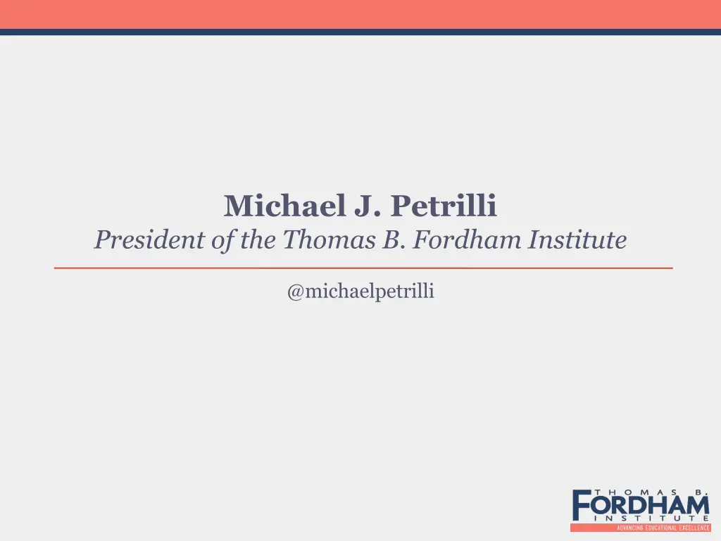 michael j petrilli president of the thomas
