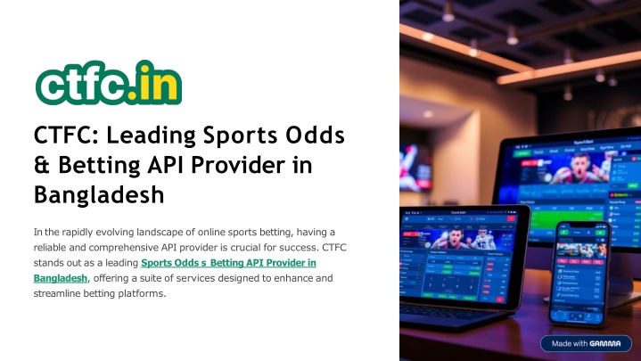 ctfc leading sports odds betting api provider