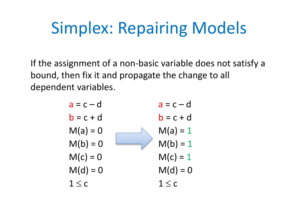 simplex repairing models
