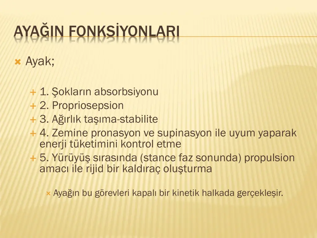 aya in fonks yonlari