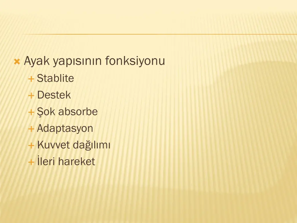 ayak yap s n n fonksiyonu stablite destek