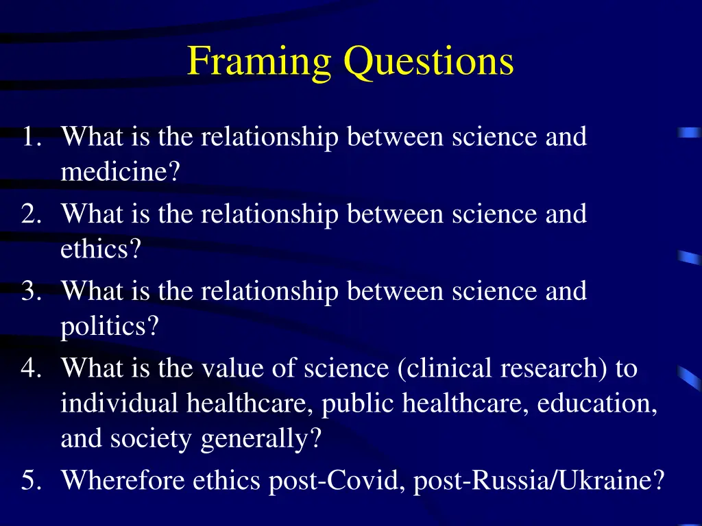 framing questions