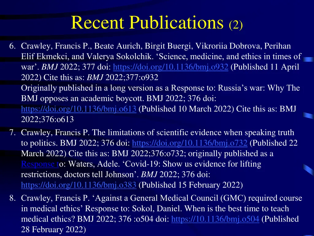 recent publications 2
