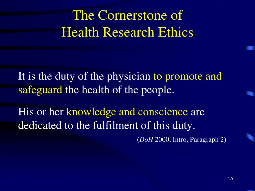 the cornerstone of health research ethics 1