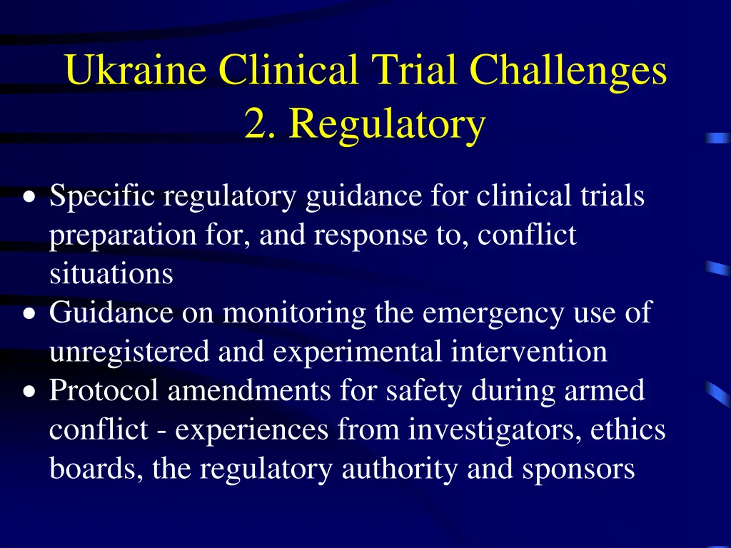 ukraine clinical trial challenges 2 regulatory