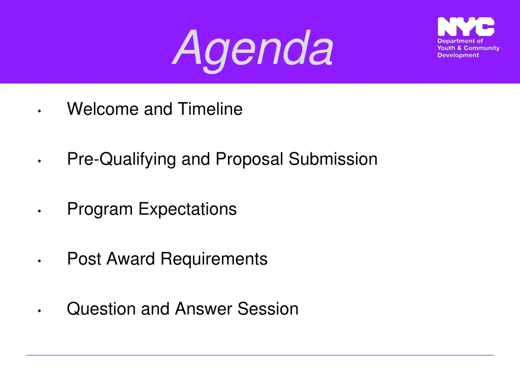 agenda