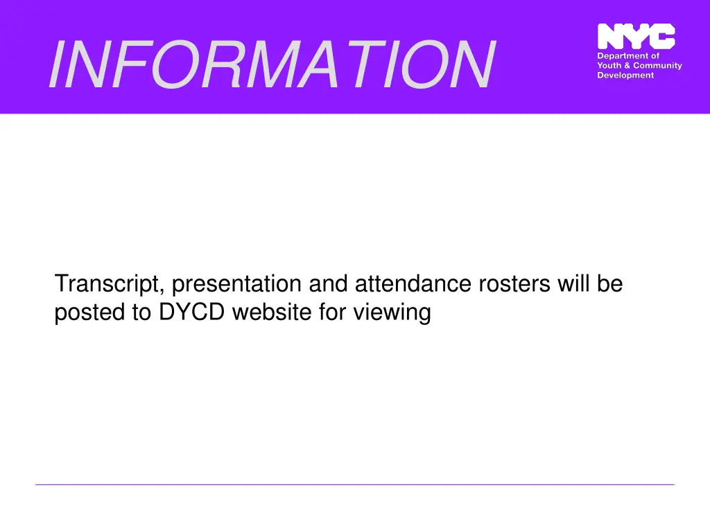 information